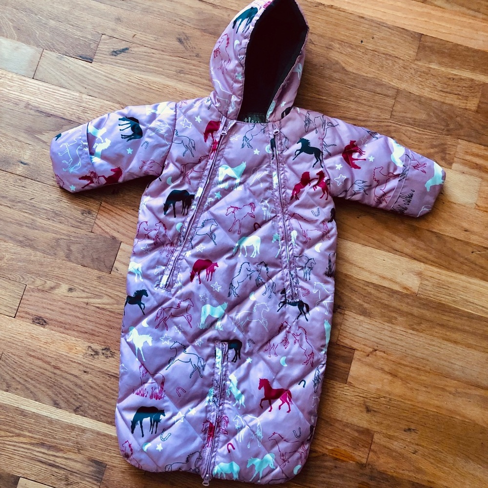 Hatley girls infant 0-6 mo bunting snow suit